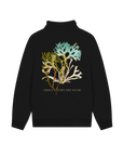 Black Printed Sweater Back
