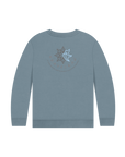 Stone Blue Printed Kids Jumper Back