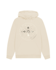 Oat Printed Hoody Front