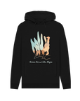 Black Printed Hoody Front
