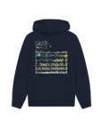 Navy Printed Hoody Front