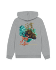 Athletic Grey Printed Hoody Back