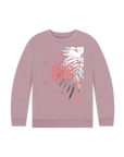 Mauve Printed Kids Jumper Front