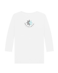 White Printed Long Sleeve T Shirt Back