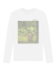 White Printed Long Sleeve T Shirt Front