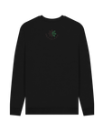 Black Printed Sweater Back