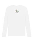 White Printed Long Sleeve T Shirt Back