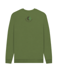 Khaki Printed Sweater Back