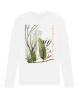 White Printed Long Sleeve T Shirt Front