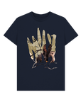 Navy Blue Printed T-shirt Front