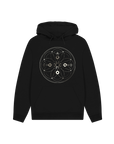 Black Printed Hoody Front