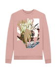Sunset Pink Recycled Printed Sweater Front