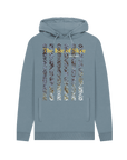 Stone Blue Printed Hoody Front