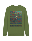 Khaki Printed Sweater Front