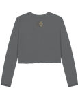 Slate Grey Printed Boxy Jumpers Back