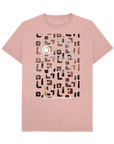 Sunset Pink Recycled Printed T-Shirt Front