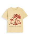 Soft Yellow Printed Kids T-Shirt Front