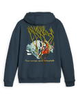 Navy Zip hoody Back