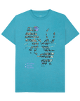 Ocean Blue Recycled Printed T-Shirt Front