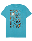 Ocean Blue Recycled Printed T-Shirt Front