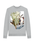 Grey Recycled Printed Sweater Front