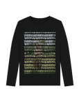 Black Printed Long Sleeve T Shirt Front