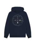 Navy Printed Hoody Front