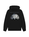 Black Printed Hoody Front