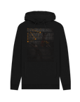 Black Printed Hoody Front