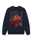 Navy Blue Printed Sweater Front