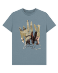 Stone Blue Printed T-shirt Front