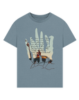 Stone Blue Printed T-shirt Front