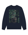 Navy Blue Printed Sweater Front