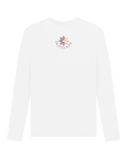 White Printed Long Sleeve T Shirt Back