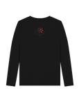 Black Printed Long Sleeve T Shirt Back