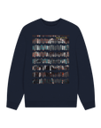 Navy Blue Printed Sweater Front