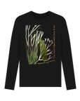 Black Printed Long Sleeve T Shirt Front