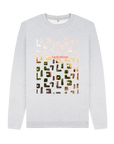 Grey Recycled Printed Sweater Front