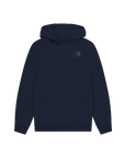 Navy Printed Hoody Front