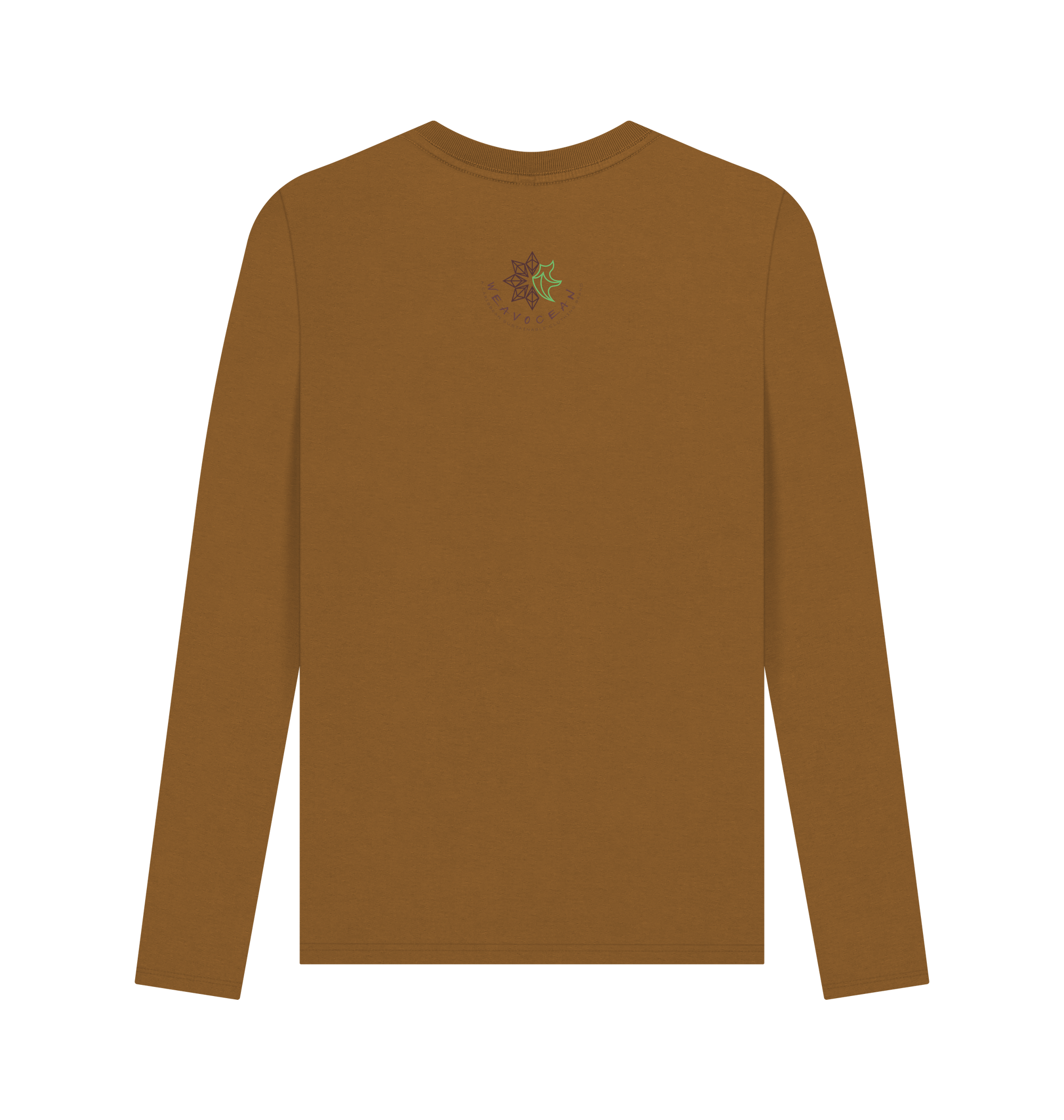 Brown Printed Long Sleeve T Shirt Back