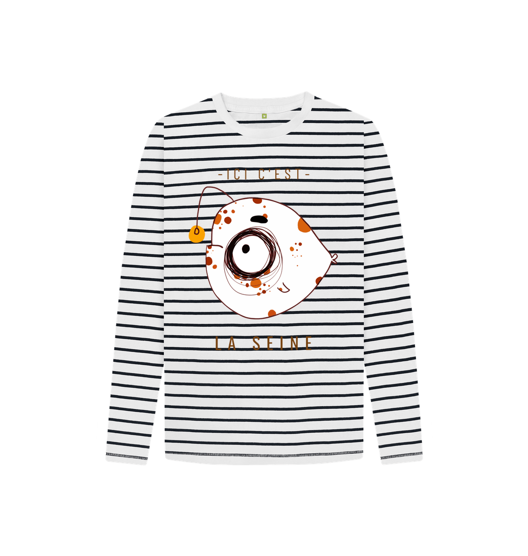 Navy Stripes Printed Kids T-Shirt Front