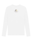 White Printed Long Sleeve T Shirt Back
