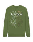 Khaki Printed Sweater Front