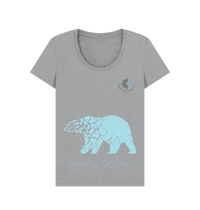 Athletic Grey BEAR SCOOP TEE