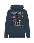 Navy Printed Hoody Front