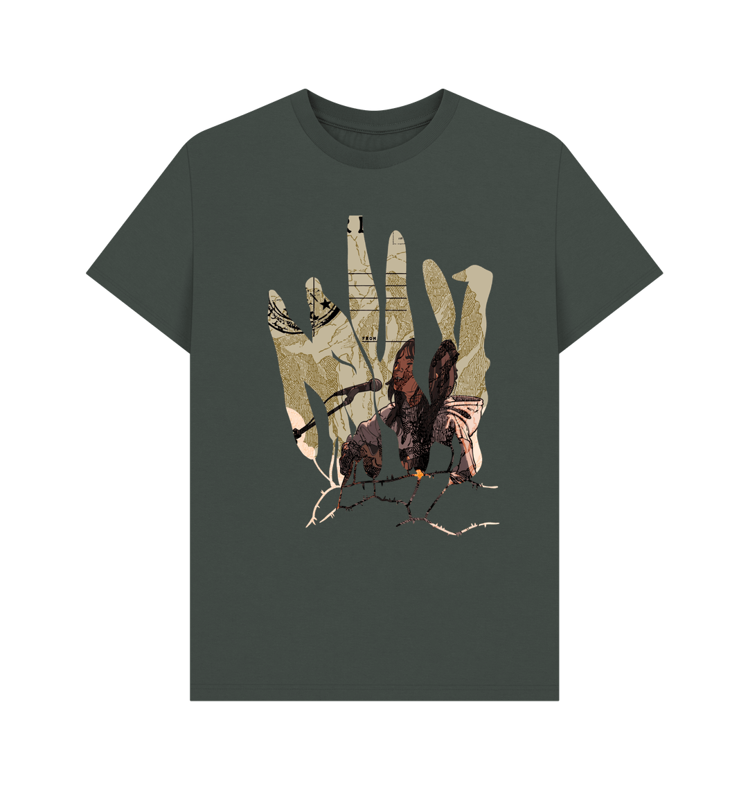 Dark Grey Printed T-shirt Front
