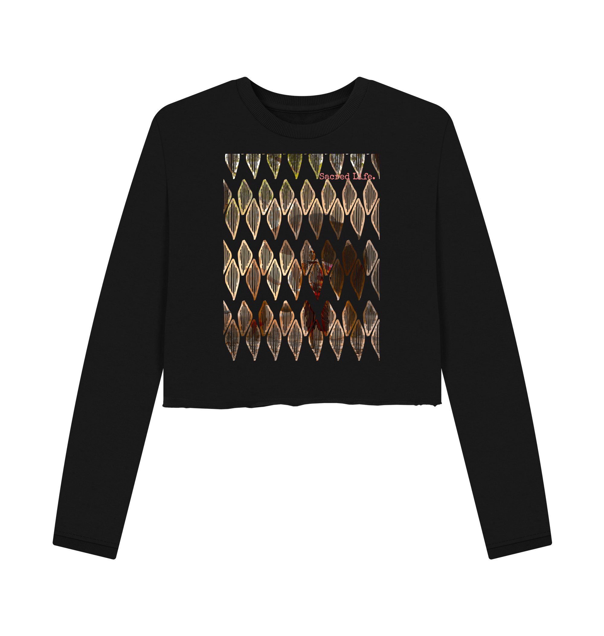 Black Printed Boxy Jumpers Front