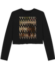 Black Printed Boxy Jumpers Front