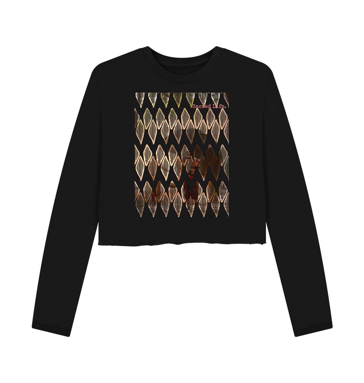 Black Printed Boxy Jumpers Front