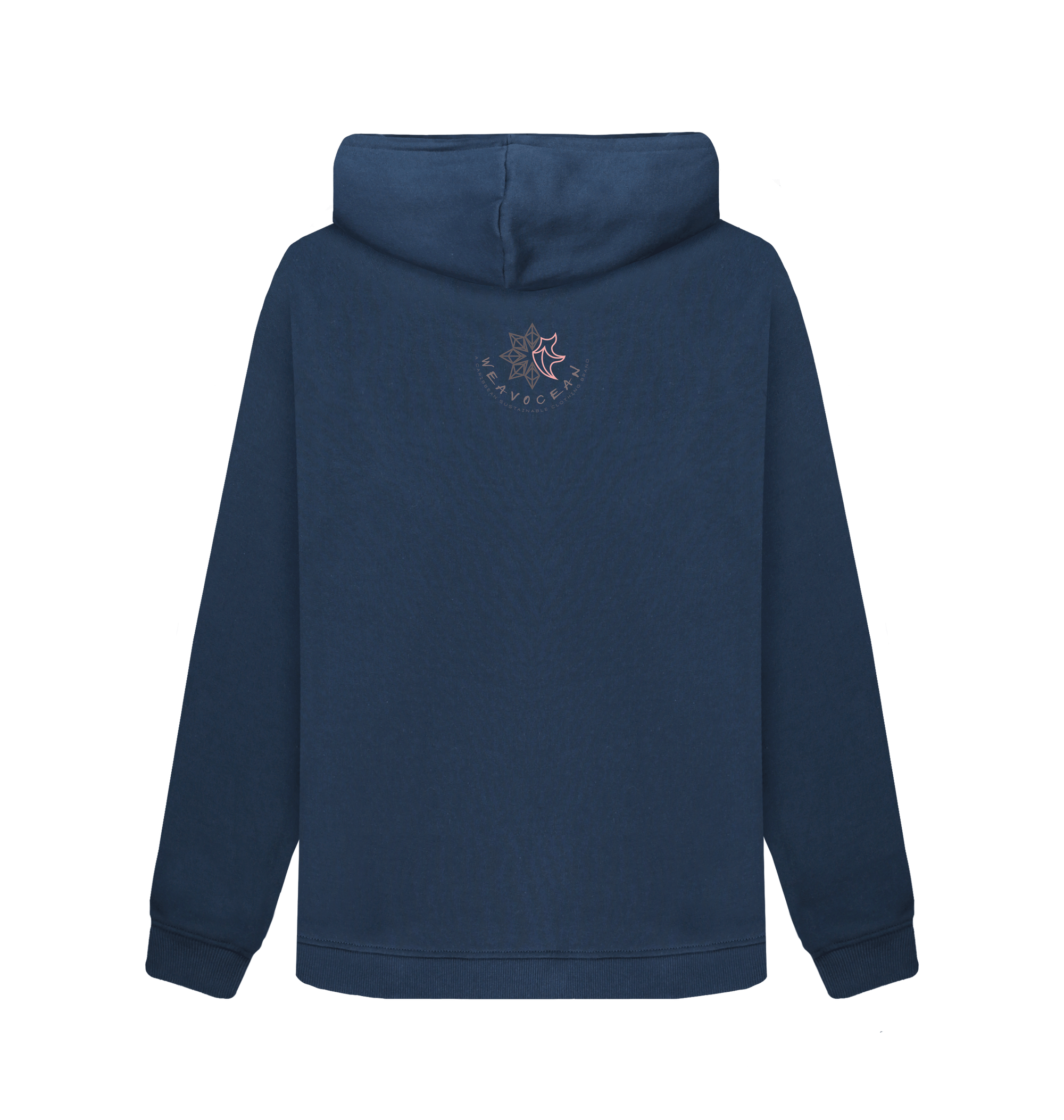 Navy Blue Printed Sweater Back